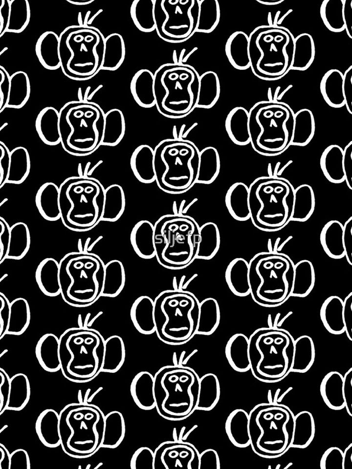 Fitz's Monkey (White) iPhone Case