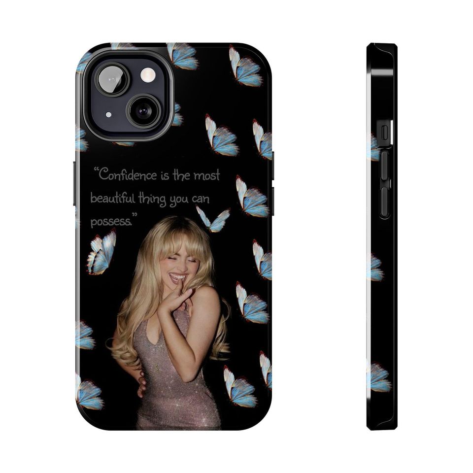 Tough Phone Cases - Sabrina Carpenter Inspirational Butterfly Design, Quote Phone Cover, Protective Case, Artist Phone Case