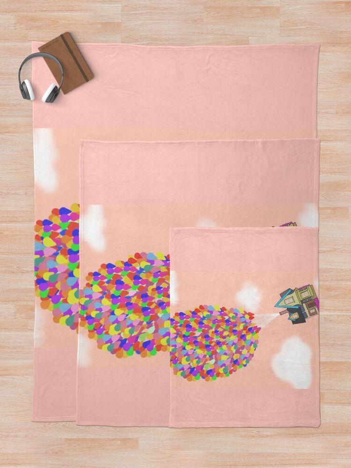 Up - Peach Throw Blanket