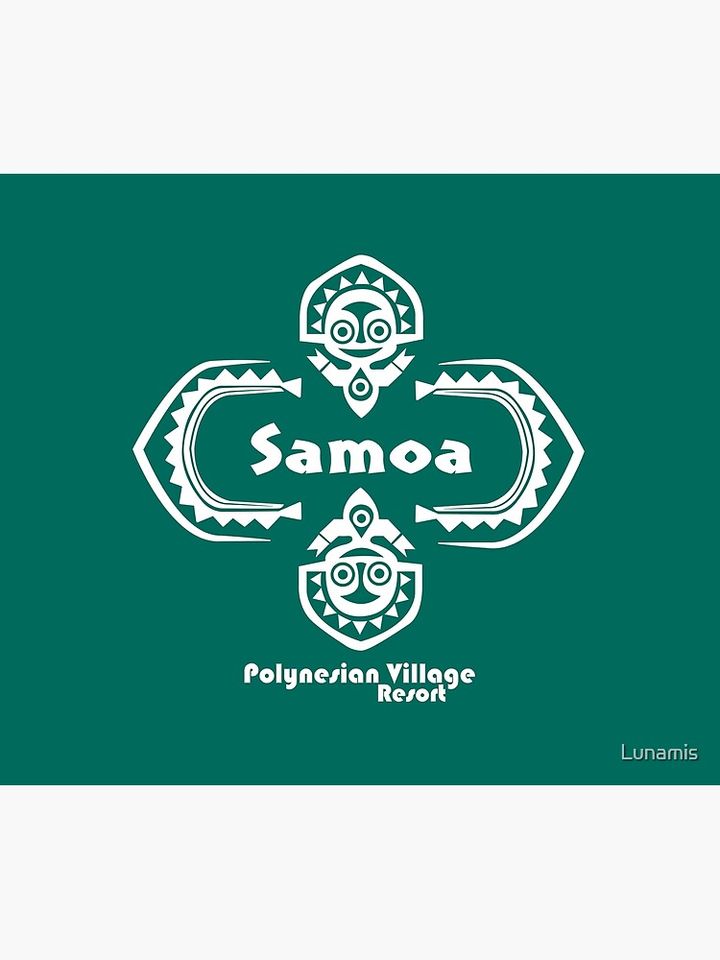Polynesian Village Resort Samoa Logo Throw Blanket
