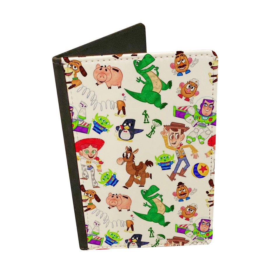 Cute Cartoon Toys Pattern Passport Holder