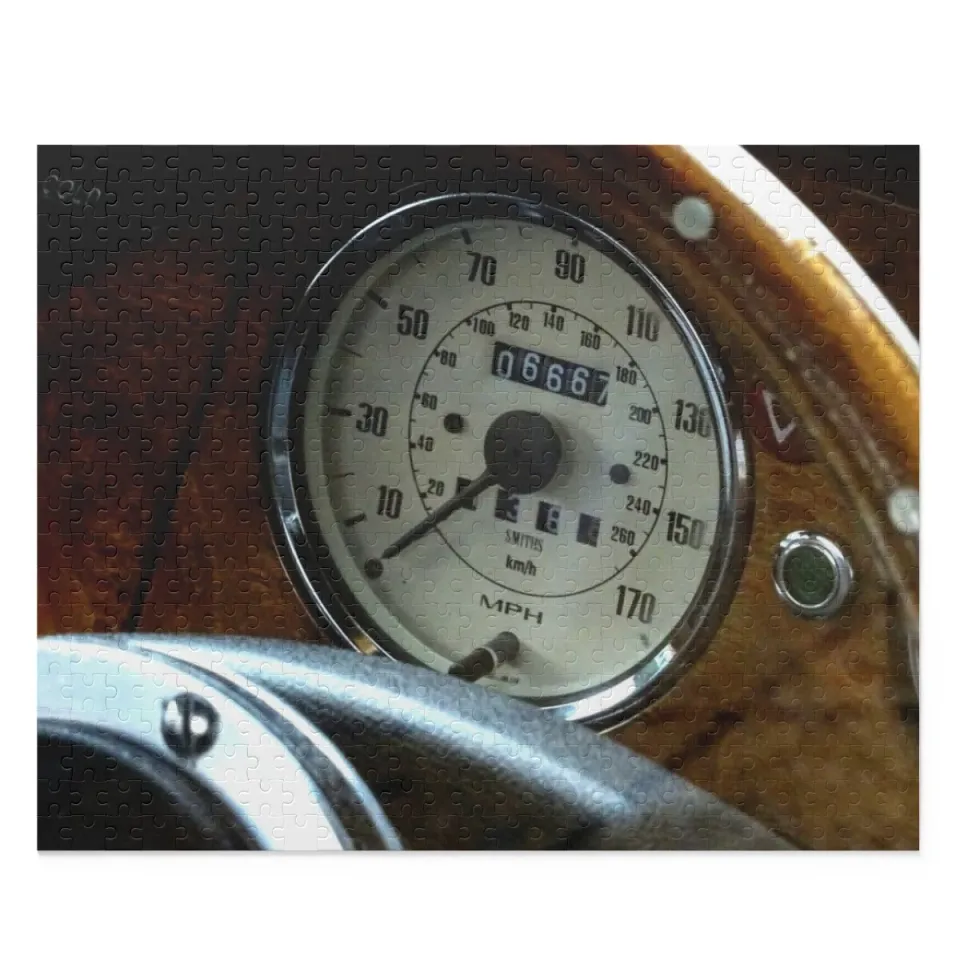 Triumph Spitfire Speedometer Design Jigsaw Puzzle