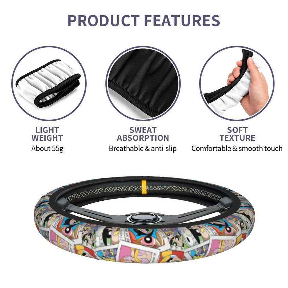 The Powerpuffs Girls Car Steering Wheel Cover