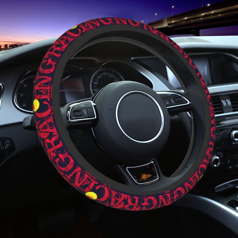 Red Bulls Car Steering Wheel Cover