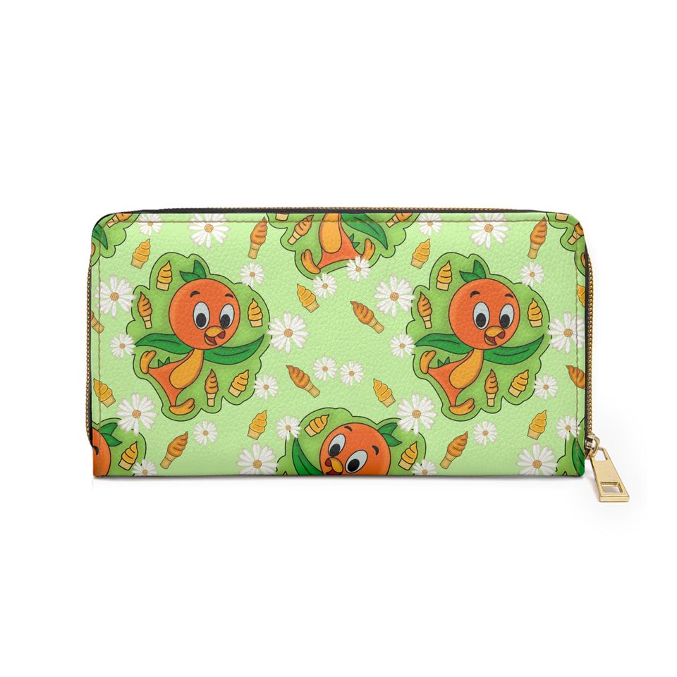 Orange Bird Leather Wallet
