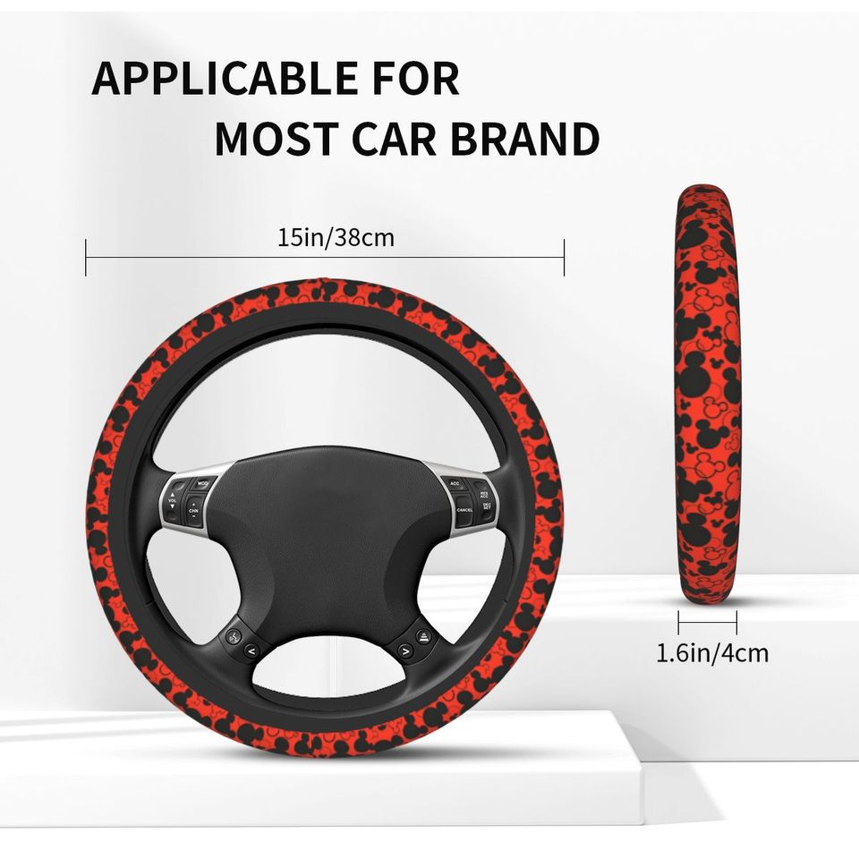 Disney Mickey Mouse Minnie Car Steering Wheel Cover
