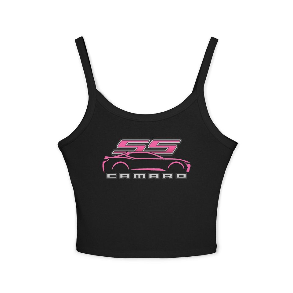 Camaro SS (hot pink) - Women's Spaghetti Strap Tank Top