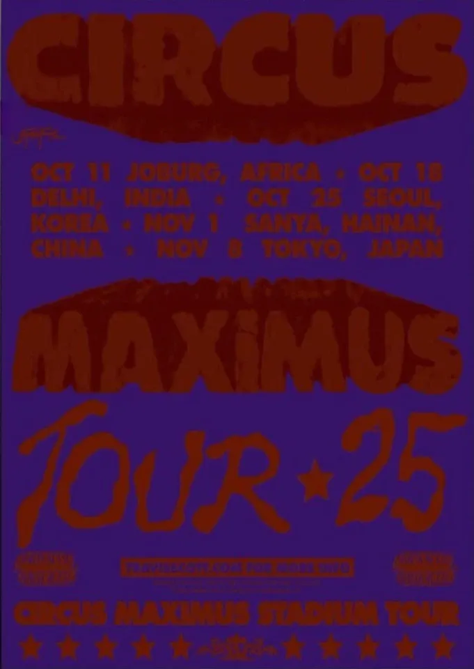 Travis Utopia Circus Maximus 2025 Stadium Tour Poster