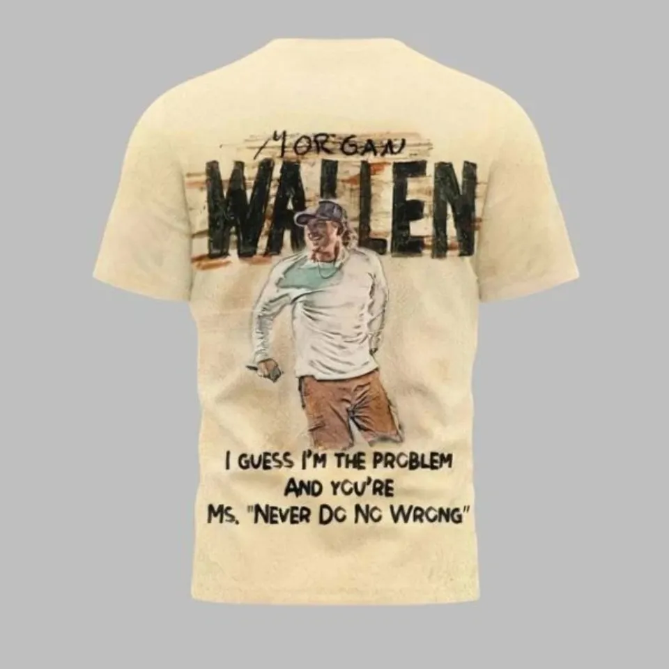 Wallen Western I’m The Problem Tour 2025 3D T-Shirt, Retro Country Music Shirt