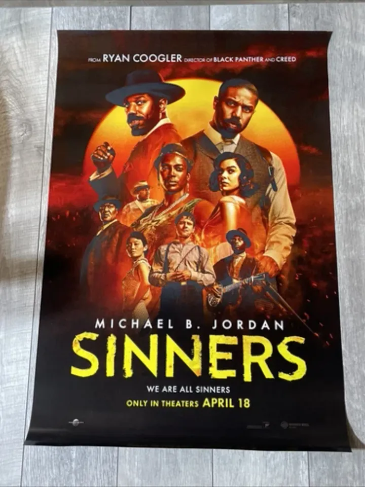 Sinners Authentic DS Final Movie Theatre Poster Michael B. Jordan