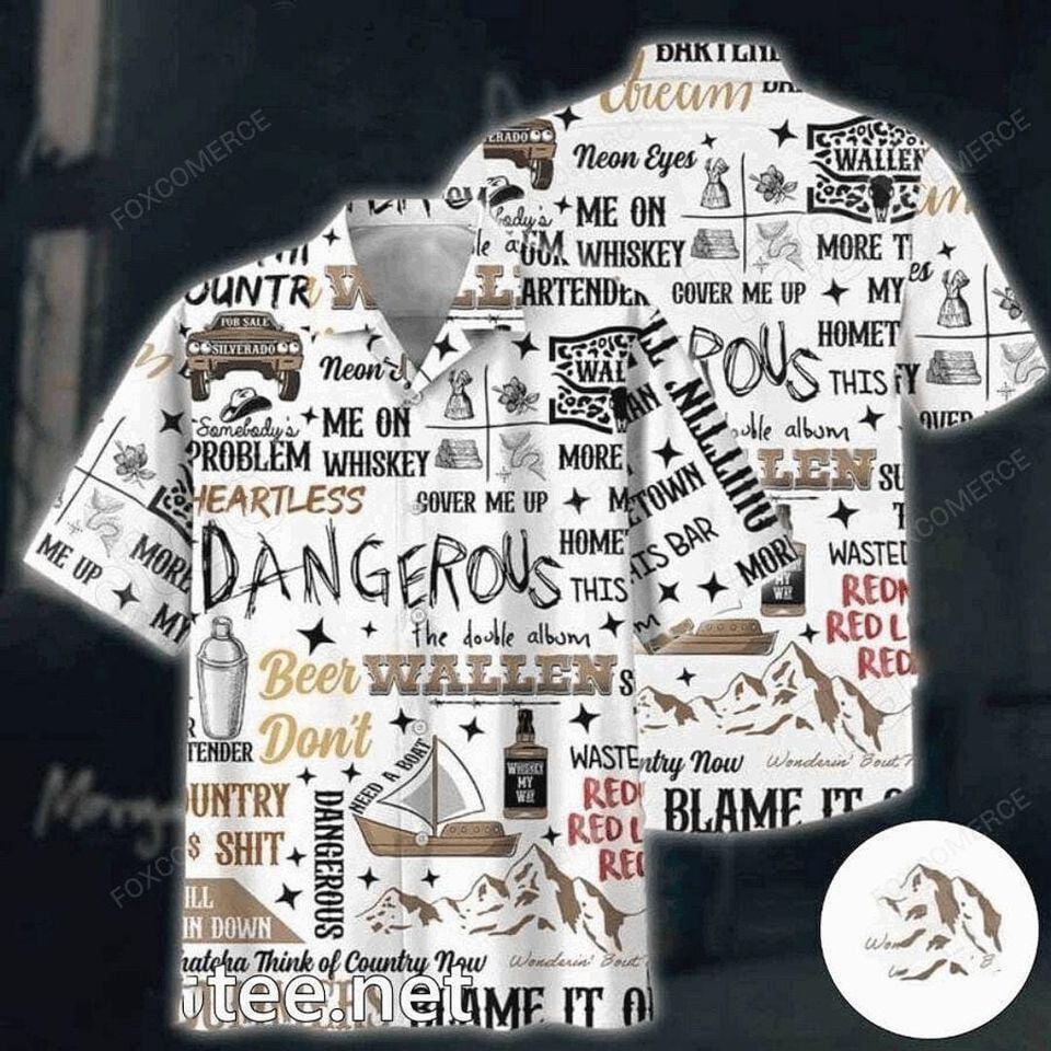 Wallen Songs Pattern 3D Hawaiian Shirt Country Fan Gift
