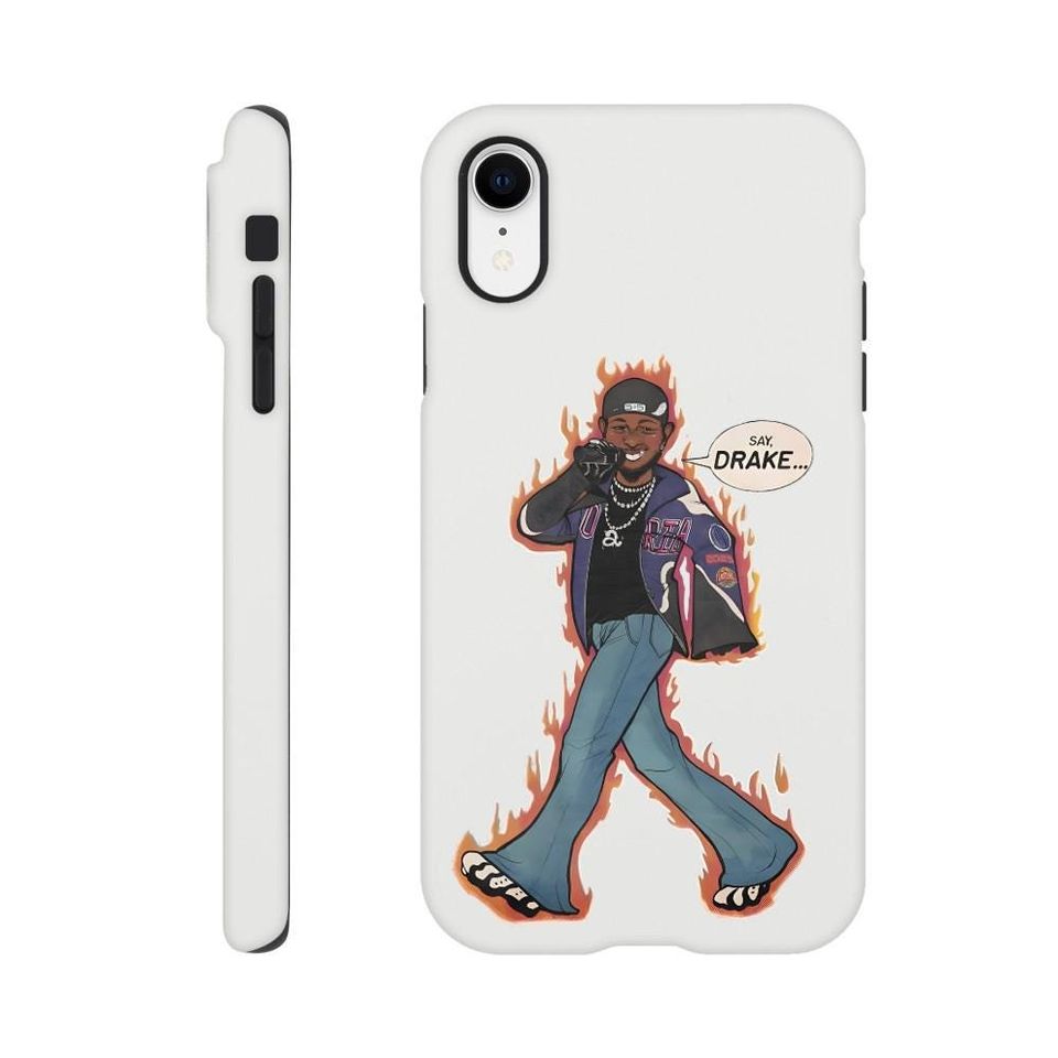 Kendrick Lamar 'Say Drake' Comic Print iPhone Case