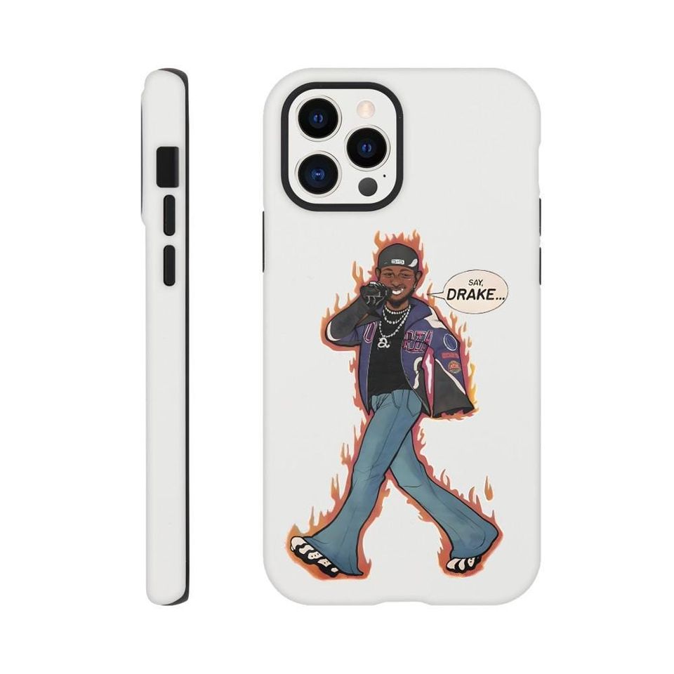 Kendrick Lamar 'Say Drake' Comic Print iPhone Case