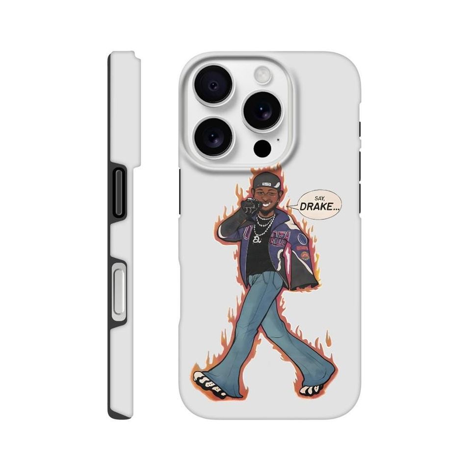 Kendrick Lamar 'Say Drake' Comic Print iPhone Case