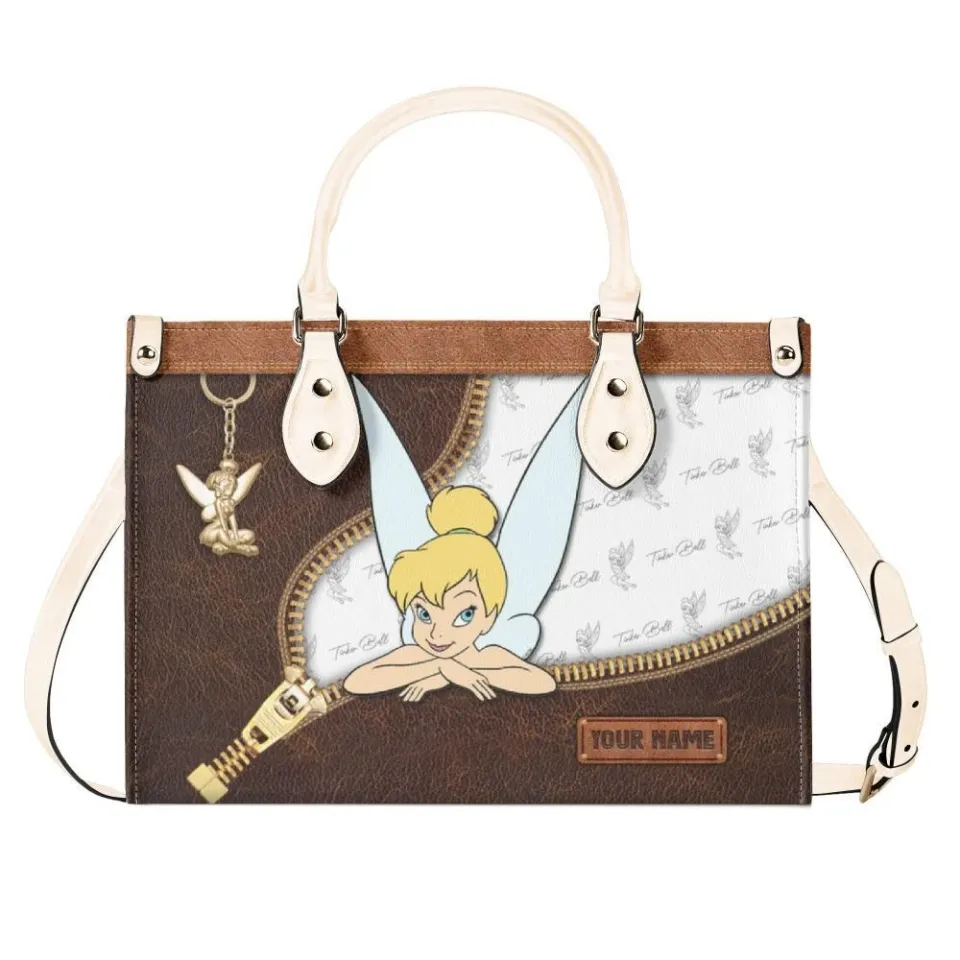 Tinkerbell Cartoon Women Leather Handbag