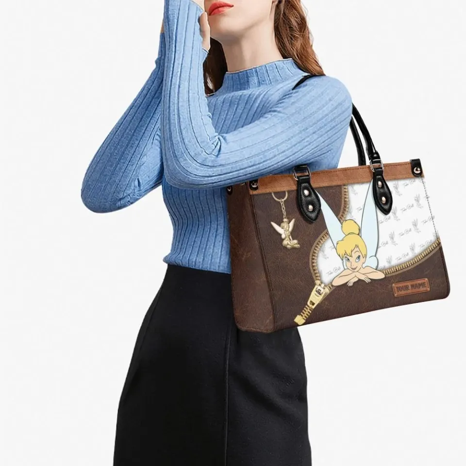 Tinkerbell Cartoon Women Leather Handbag