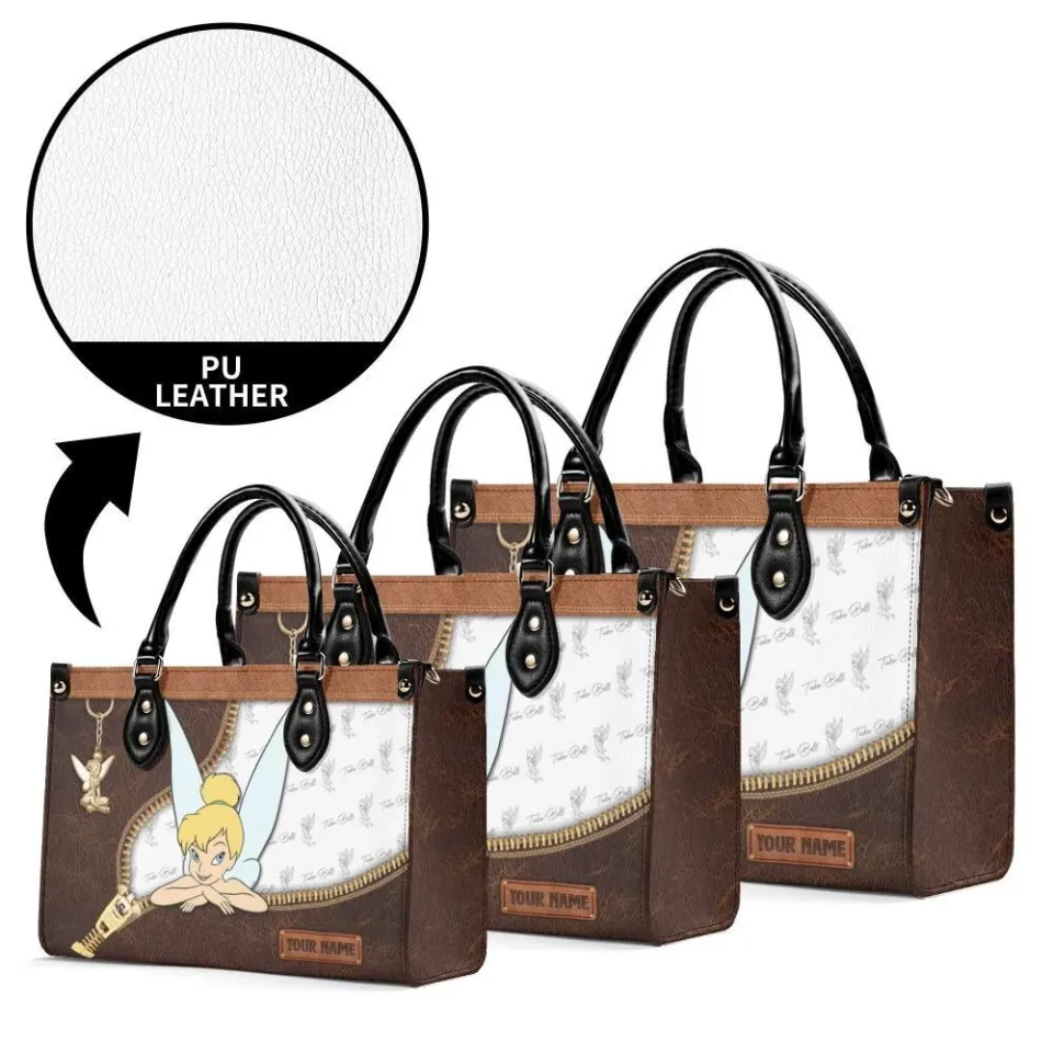 Tinkerbell Cartoon Women Leather Handbag