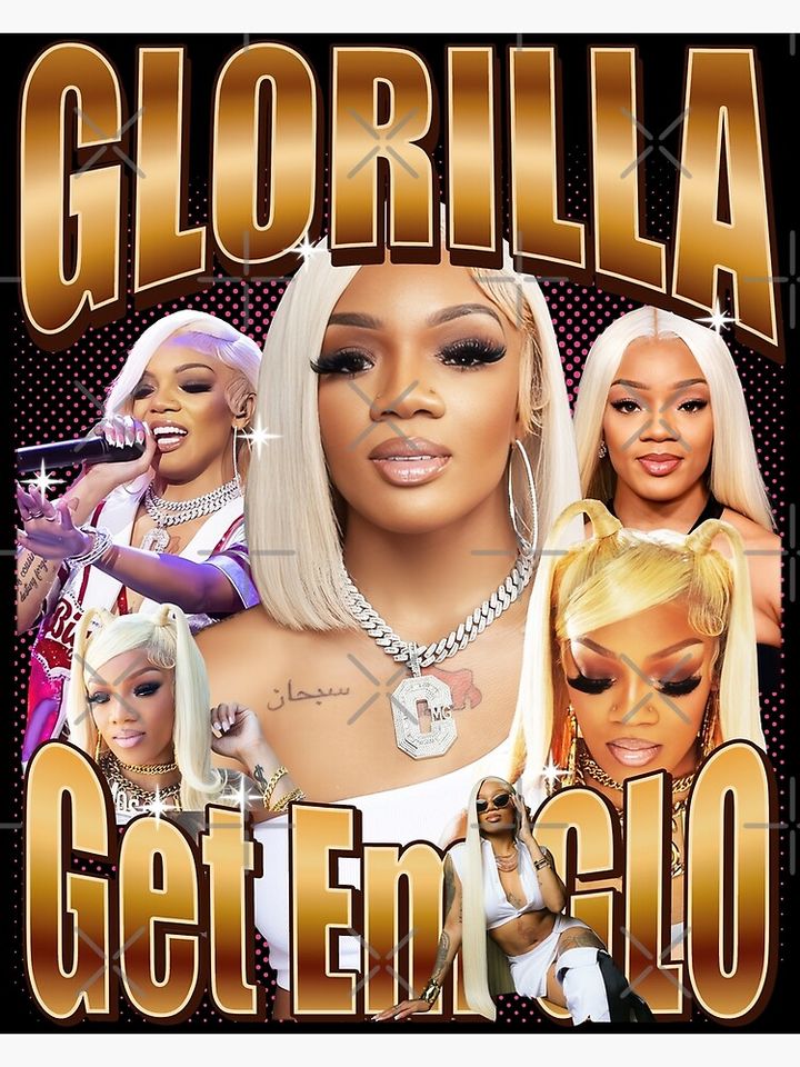 Glorilla Get Em Glo Retro Poster