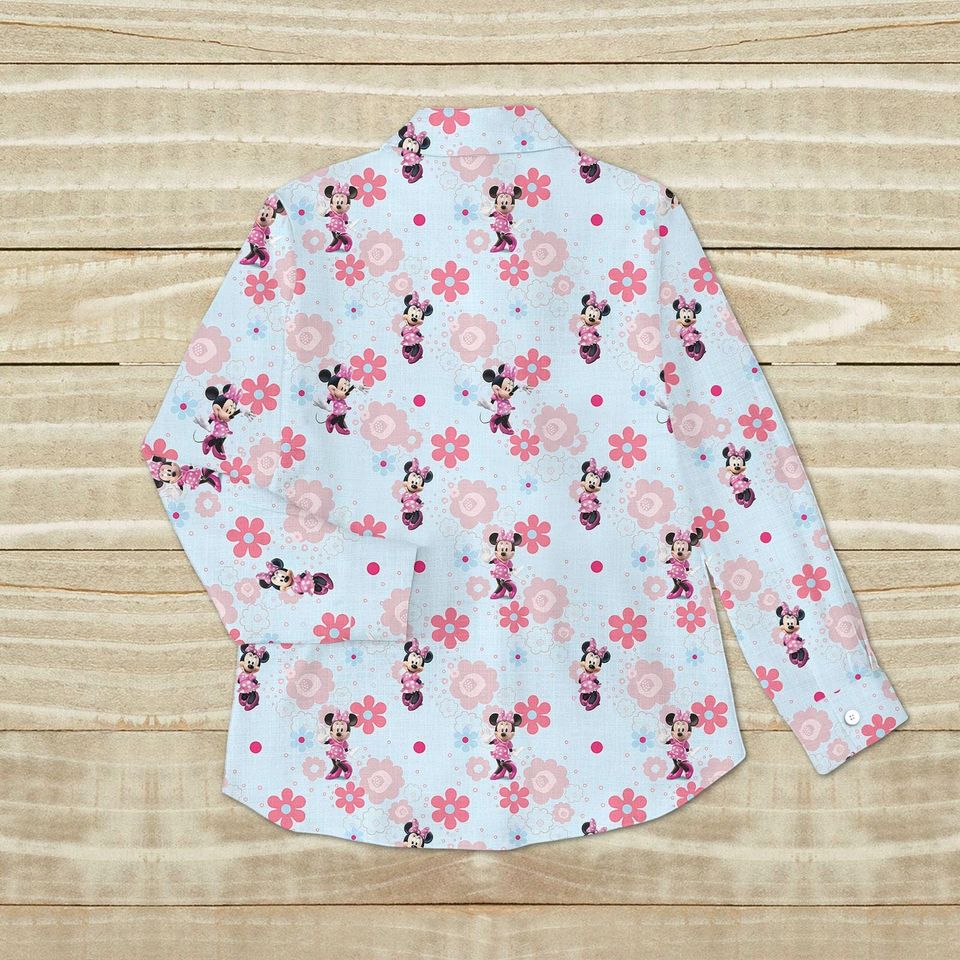 Disney Minnie Mouse Floral Women's Blouse, Mother's Day Gift