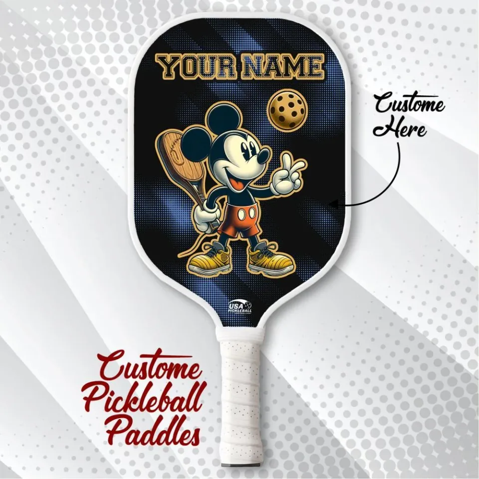 Personalized Mickey Pickleball Paddle, Disney Pickleball, Pickleball Gift for