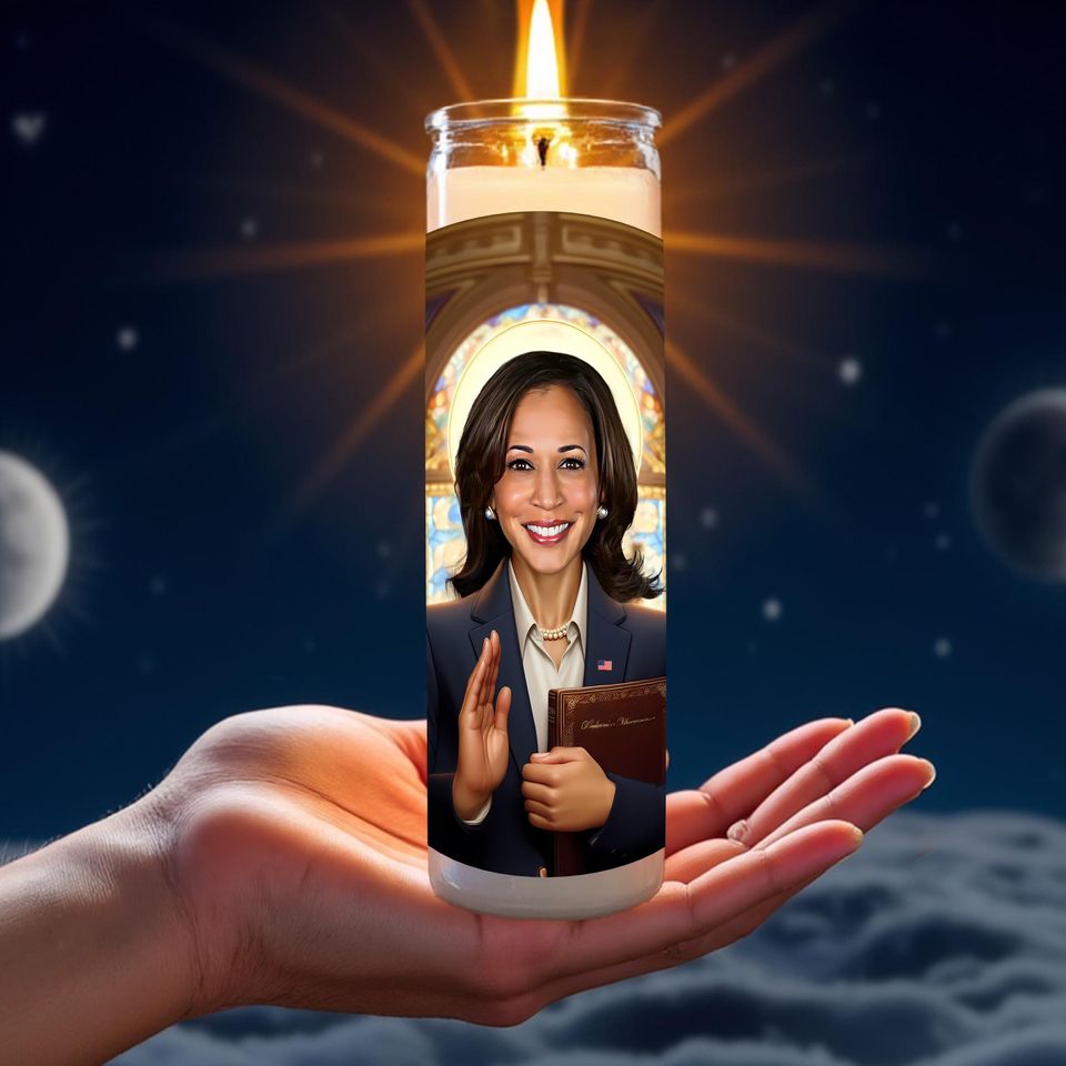 Kamala Harris Candle, Celebrity Saint Prayer Candle