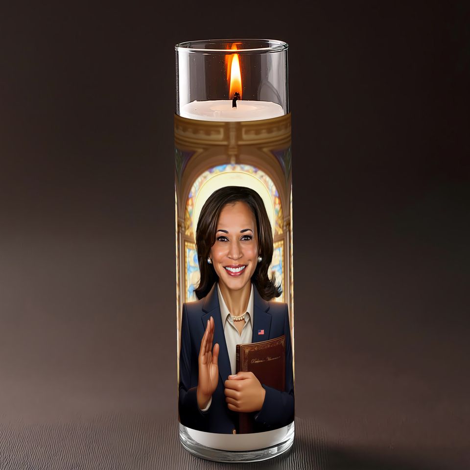 Kamala Harris Candle, Celebrity Saint Prayer Candle