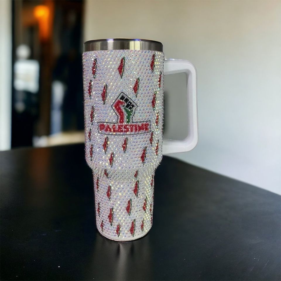 Palestine Water  Melon Tumbler rhinestone