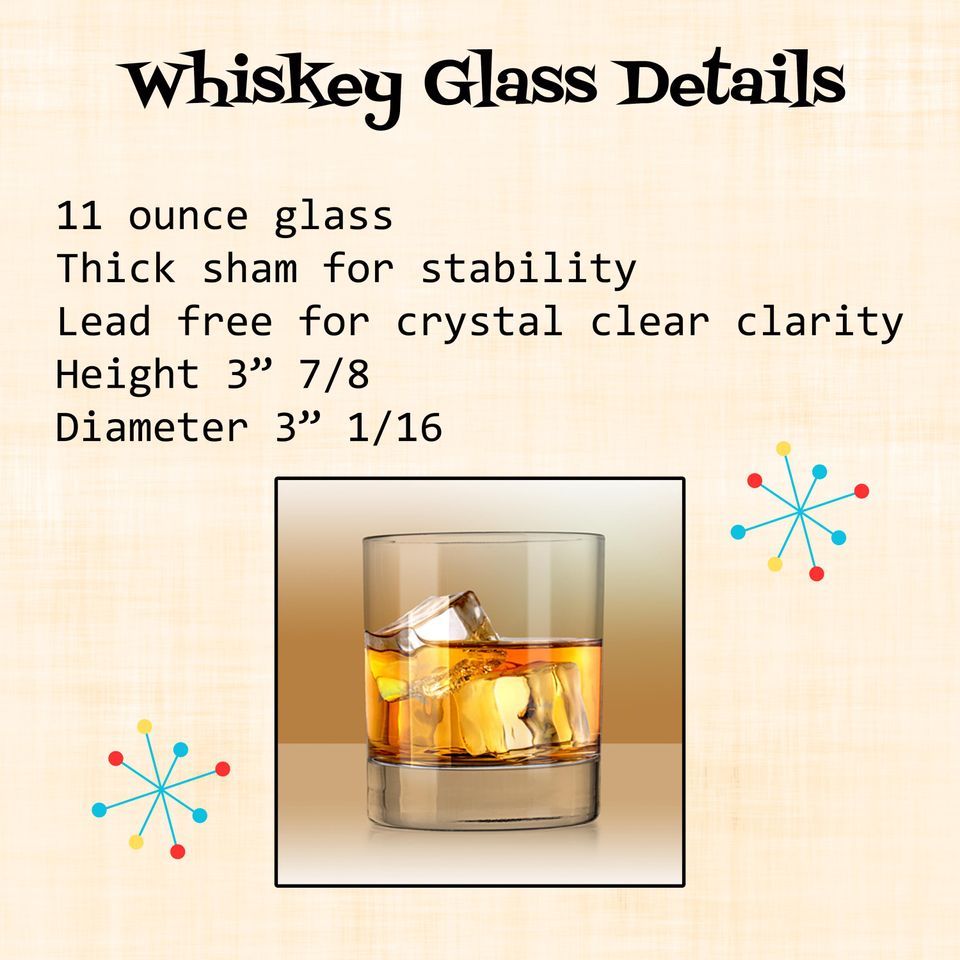 Atomic Cat Rock Glasses Retro Drinkware Mid Century Modern Whiskey Glass Gifts Unique Cat Lover Present MCM Retro Cat Barware Home Decor
