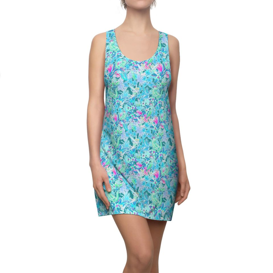 Bright Floral Flight - Peter Pan - Women's Racerback Dress