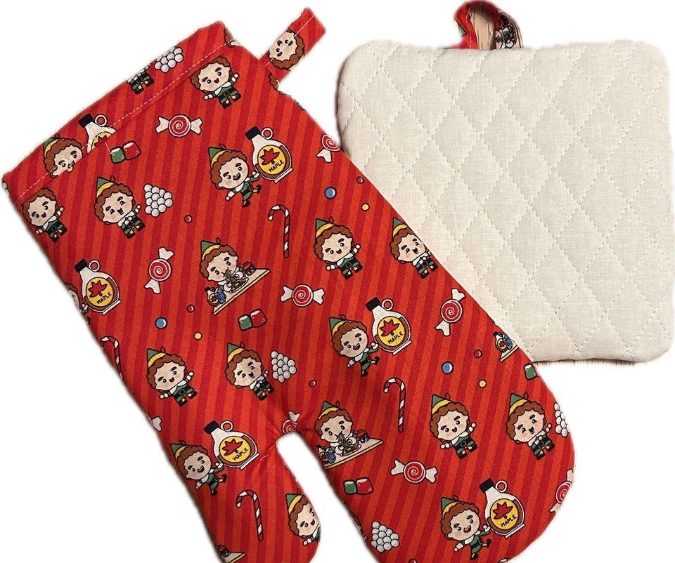 Elf Christmas Oven mitt and Pot-Holder