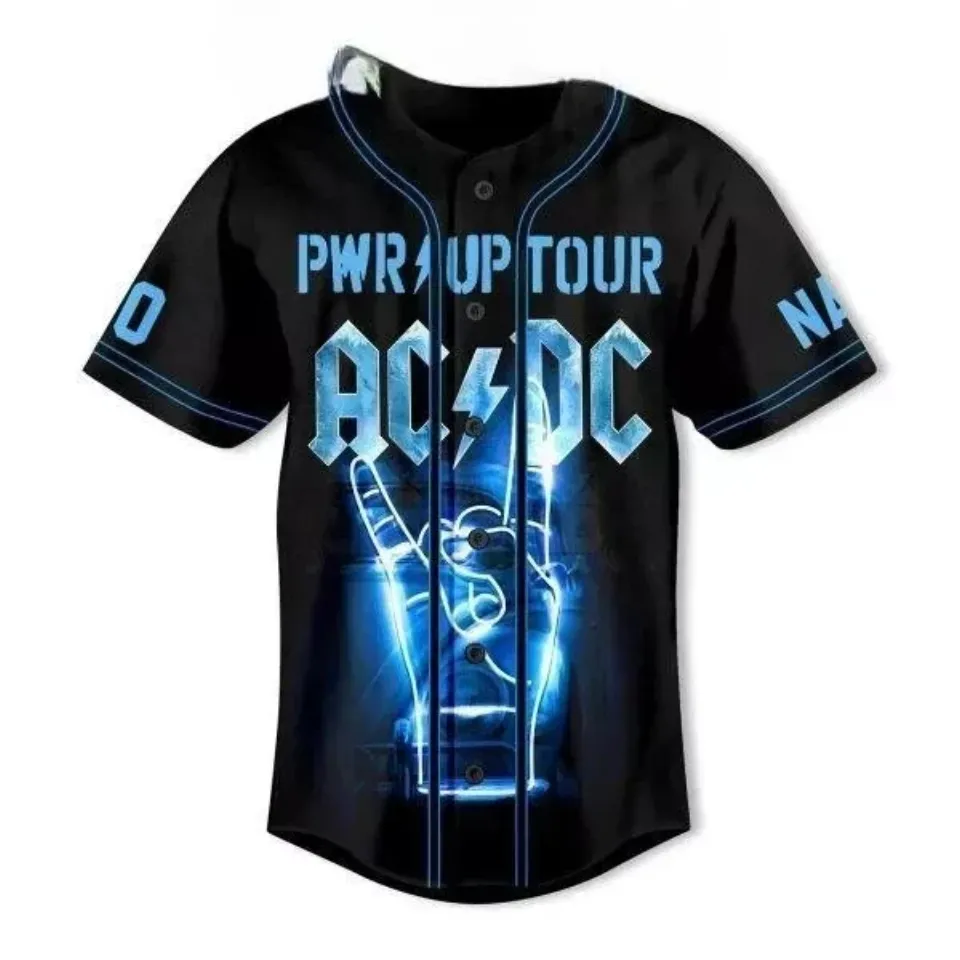 AC.DC P.WR Up Tour 2025 Personalized Baseball Jersey