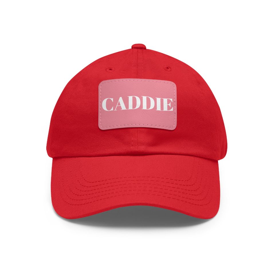 Caddie Cap, Dad Hat with Leather Patch - Dad Gift - Father's Day Gift