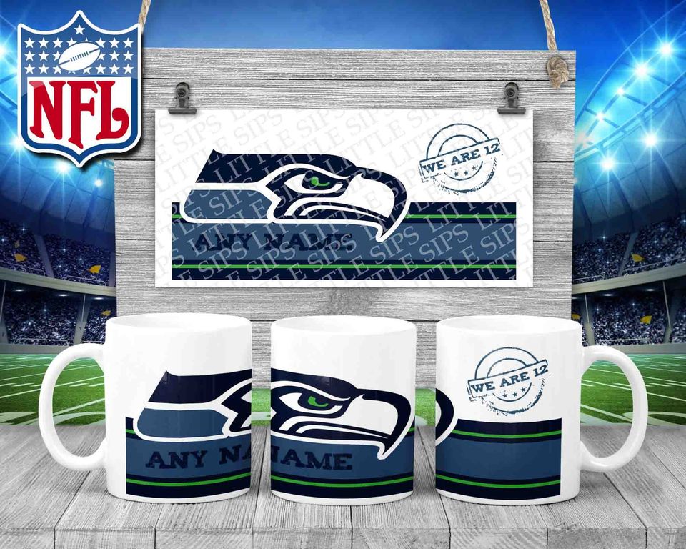 Seattle Seahawks - football Themed Personalised Mug