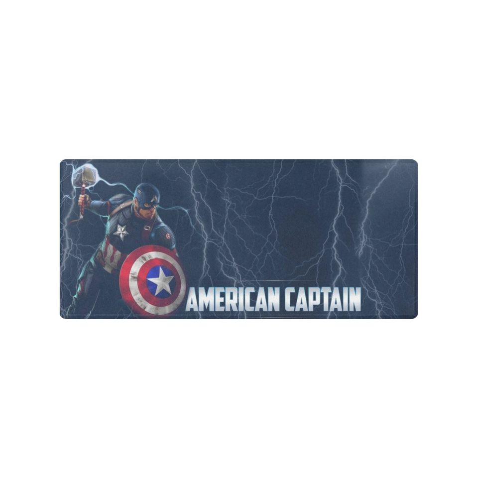Captain America Desk Mat Suitable for Gamers, Content Creators, and Others