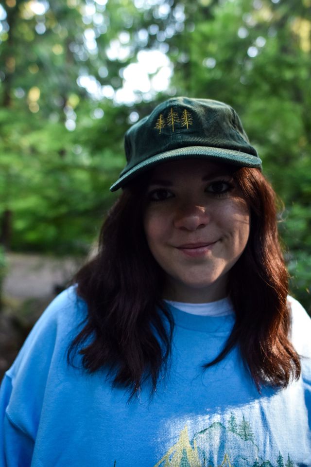 Pine Trees Embroidered Corduroy Hat in Multiple Colors