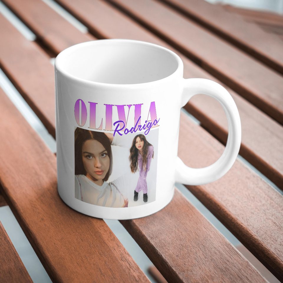 Olivia Rodrigo Collage Mug / 11oz Ceramic Handmade / Gift Coffee Cup