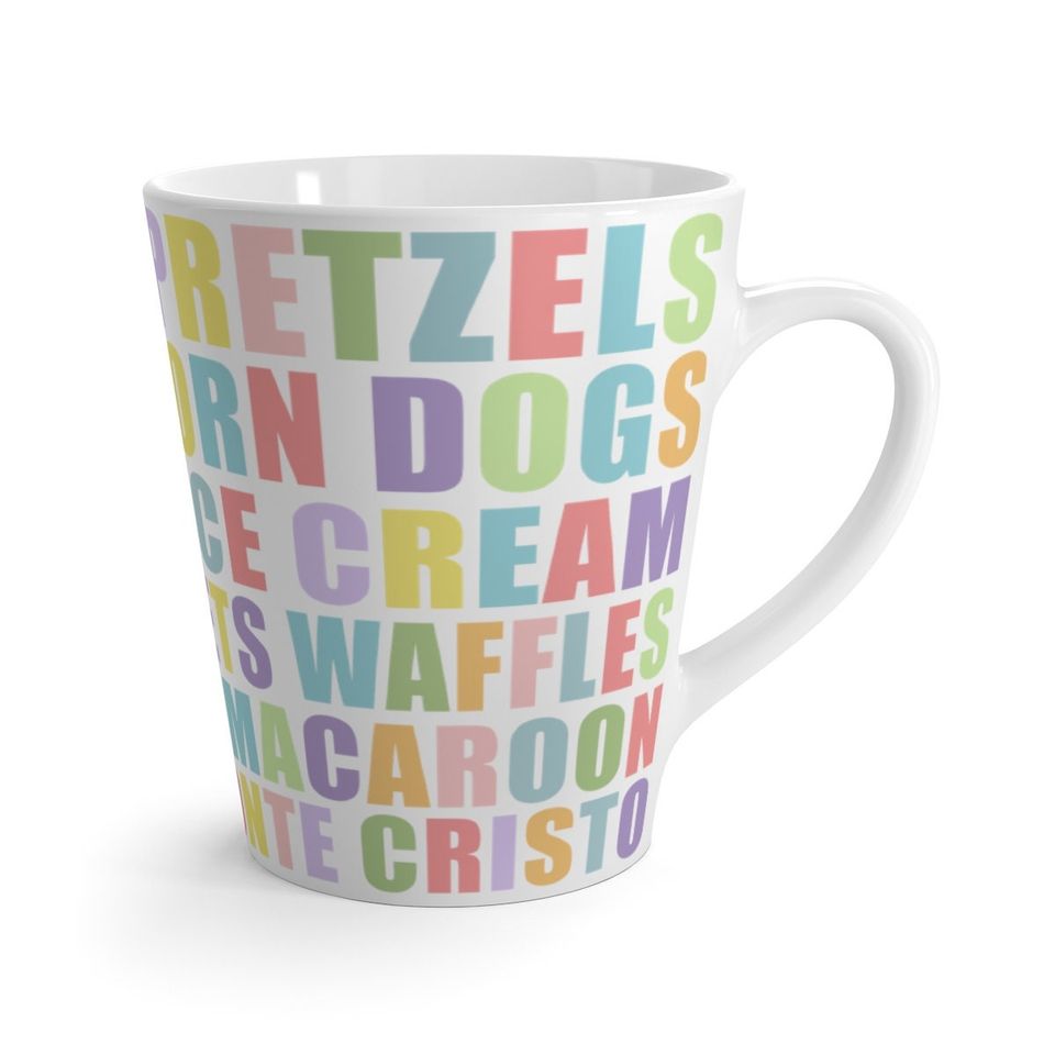 Favorite Disneyland Snacks Latte Mug - Churros Design