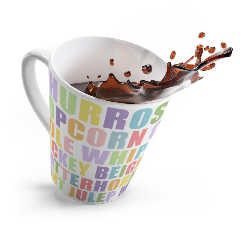 Favorite Disneyland Snacks Latte Mug - Churros Design