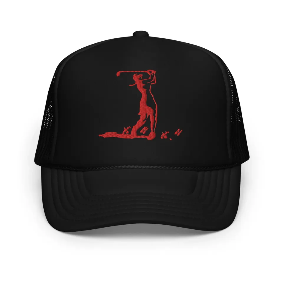 Lady Golfer Embroidered Foam trucker hat