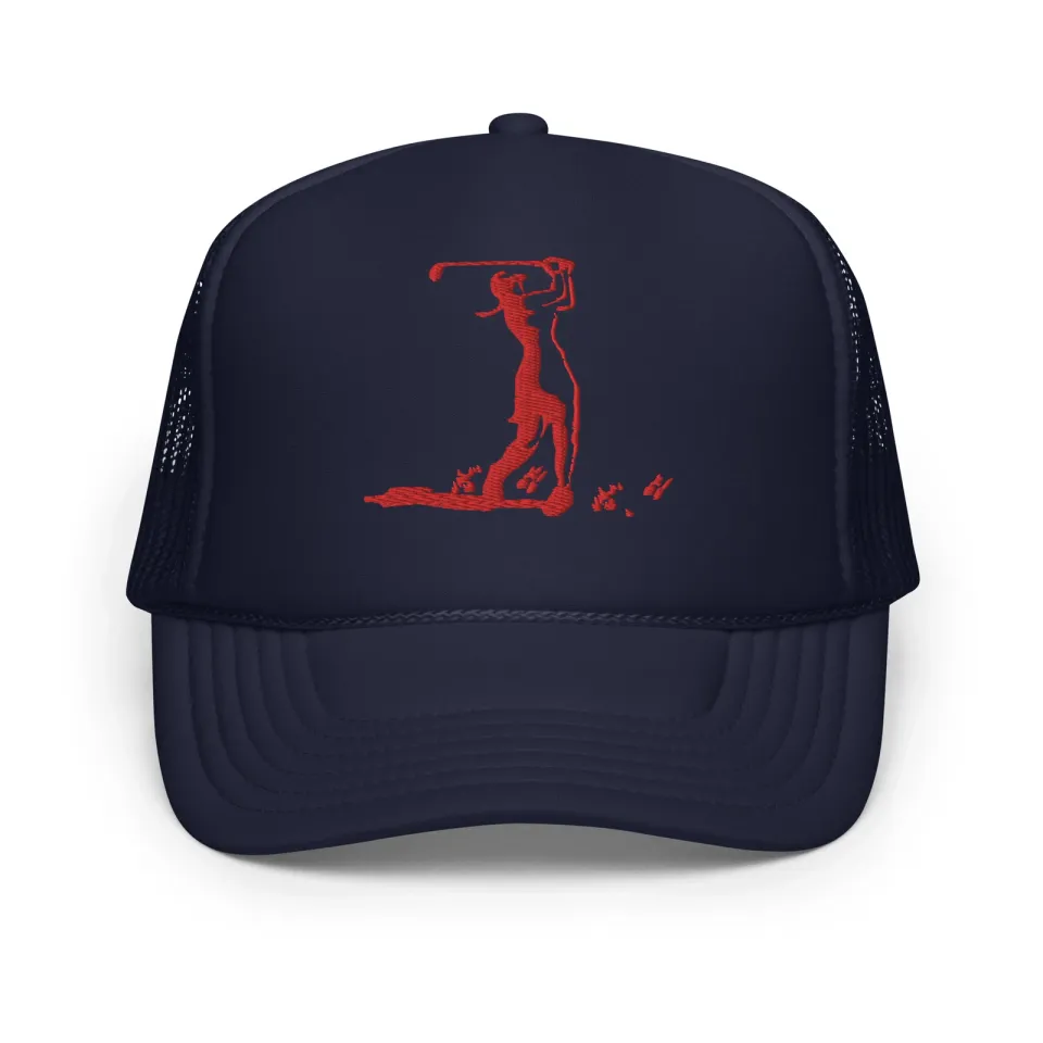 Lady Golfer Embroidered Foam trucker hat