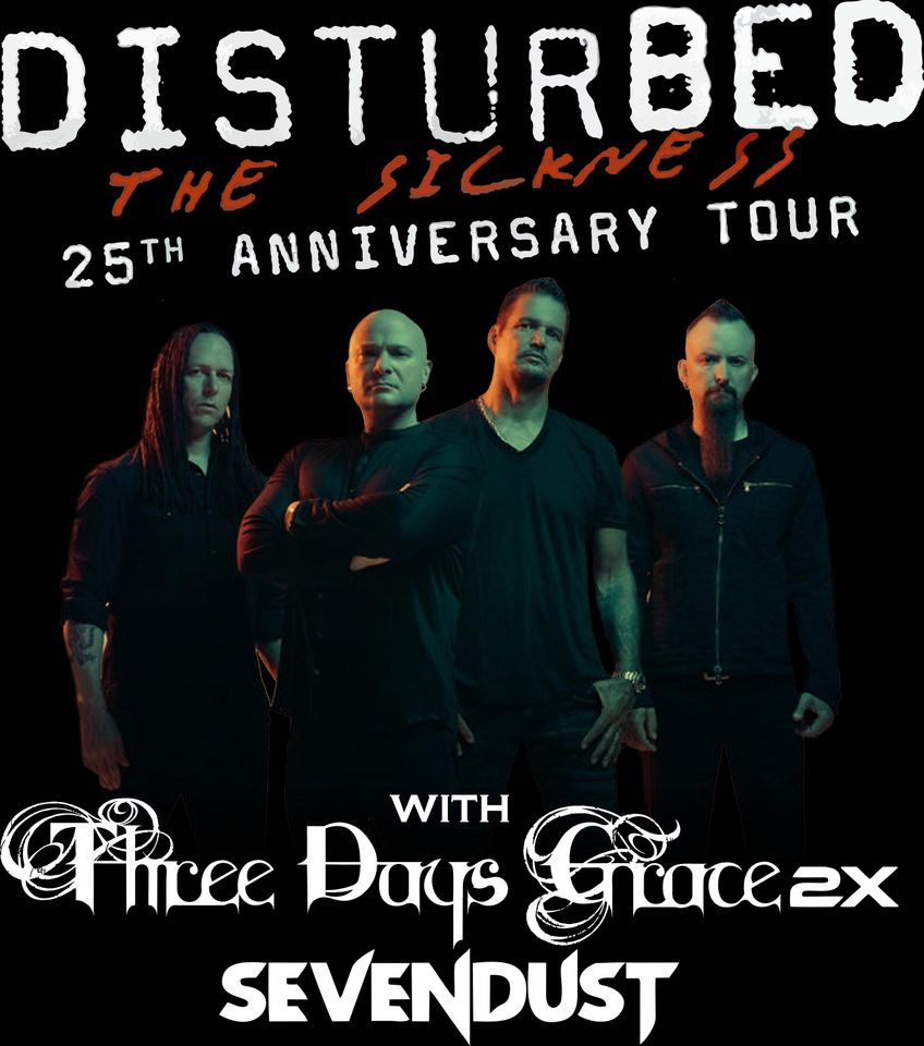 Unisex Tshirt Disturbed, the sickness 25TH Anniversary Tour 2025