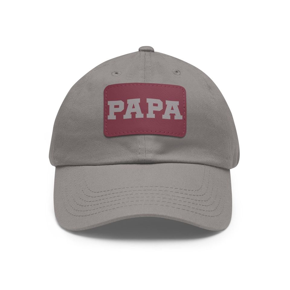 Papa Hat with Leather Patch, Fathers Day Gift, Unisex Hat, Hat Business Party Gift Hat