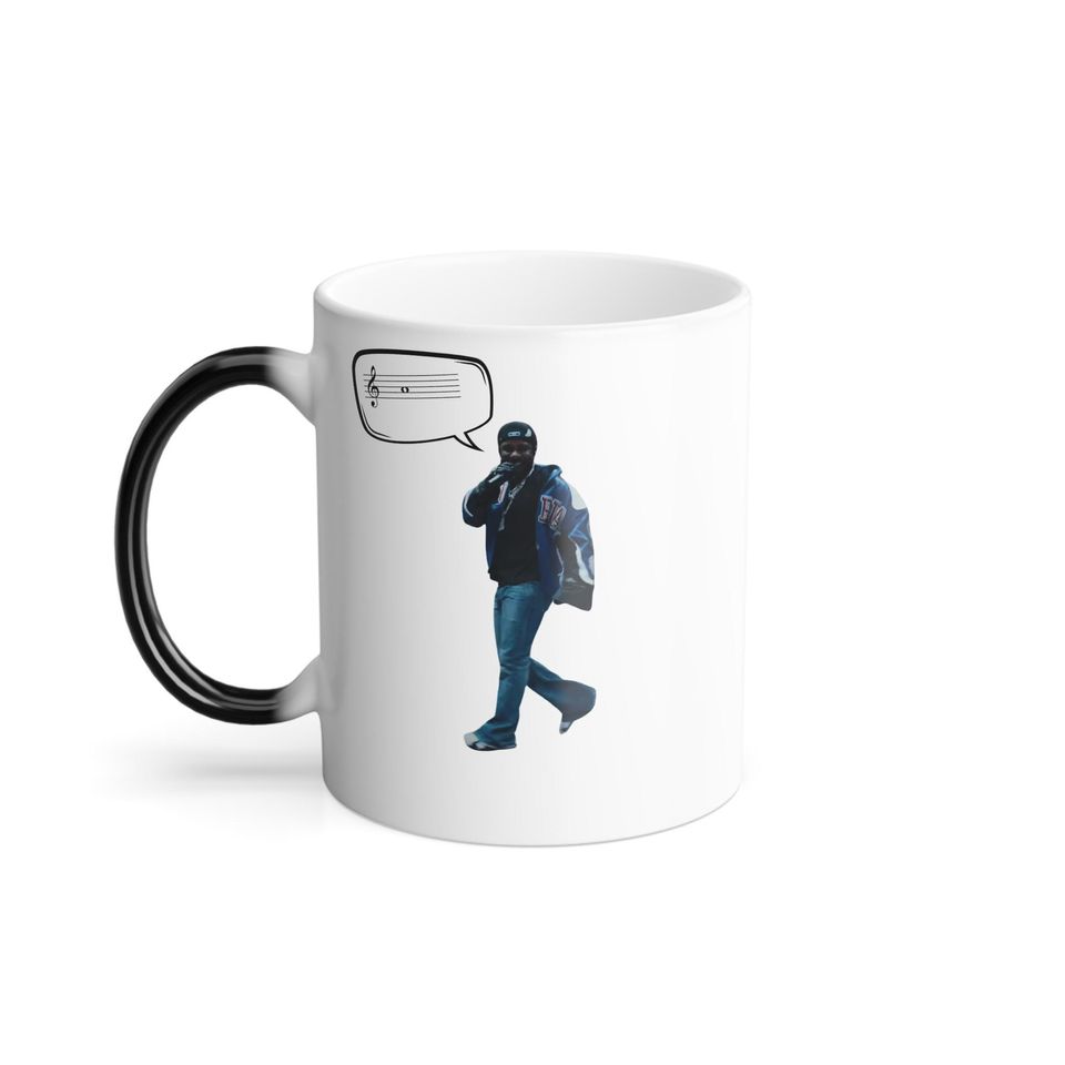 Color Morphing Mug - Heat Reactive Coffee Cup, Kendrick Lamar, Super Bowl Design
