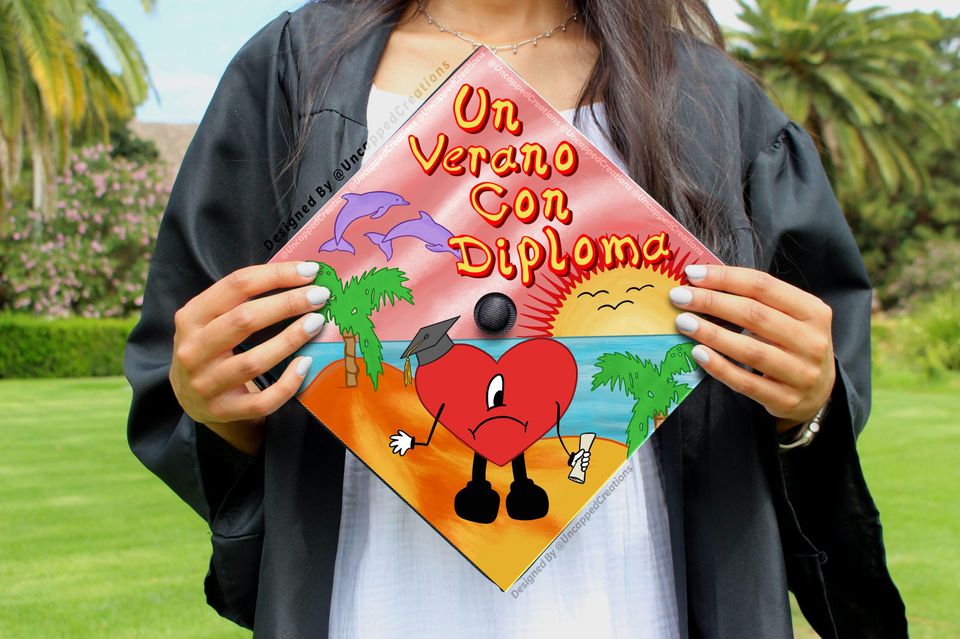 Bad Bunny Graduation Cap Topper | Grad Gift