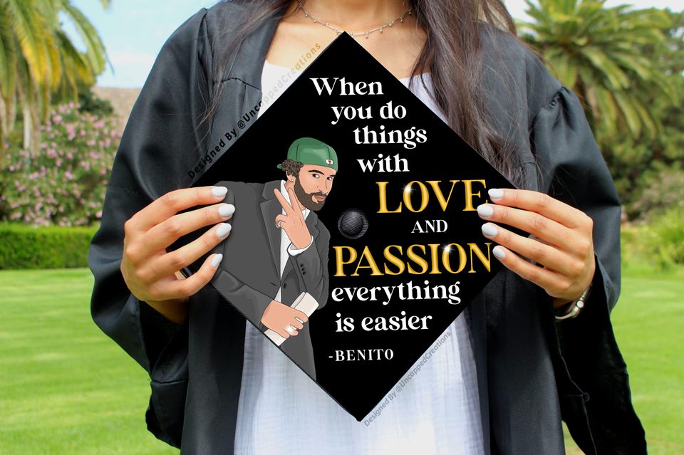 Bad Bunny Graduation Cap Topper