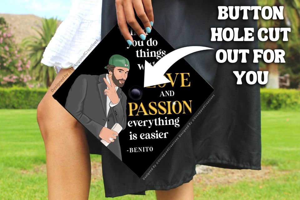 Bad Bunny Graduation Cap Topper