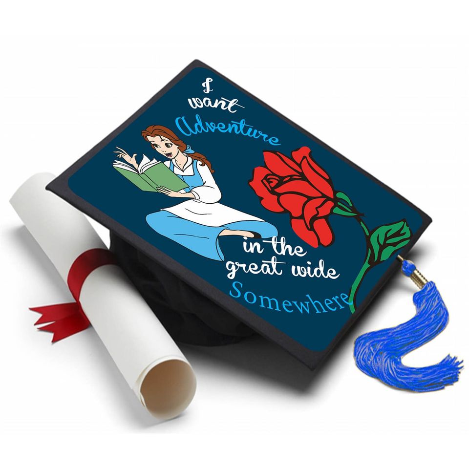 Beauty and the Beast Graduation Cap Topper