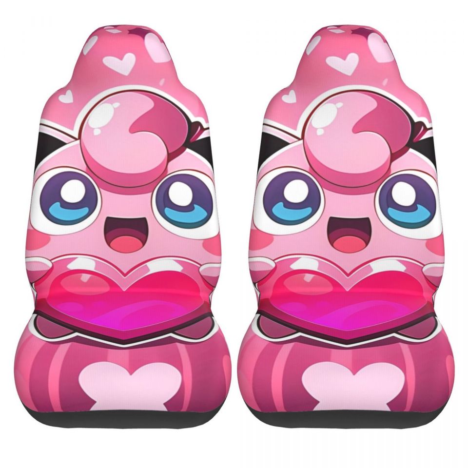 PKM Jigglypuff Cartoon Car Seat Covers Set for Front Seats
