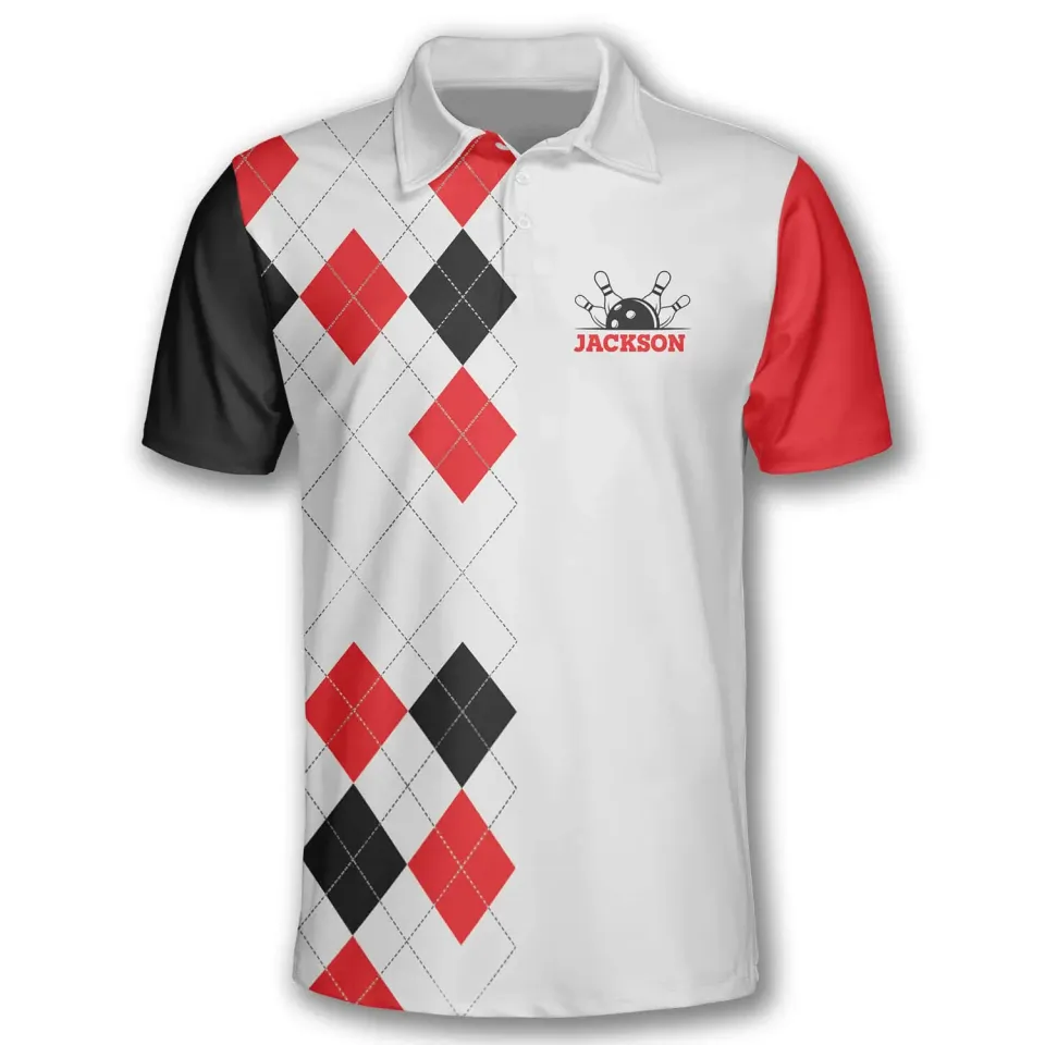 Customizable 8 Ball and Bowling Graphic Polo Shirts - Personalized Sportswear