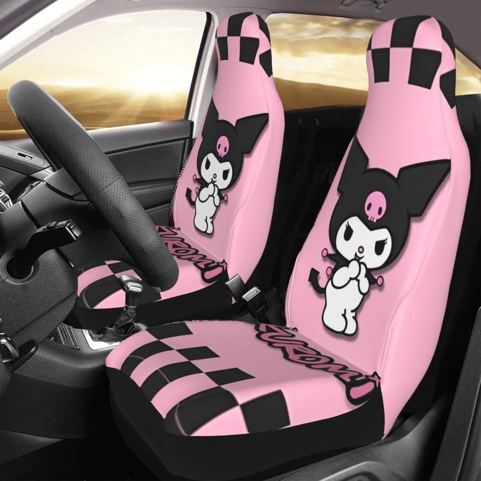 Kuromi Cartoon Car Seat Covers Front Seats